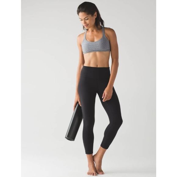 LULULEMON ATHLETICA Free To Be Zen Bra in Heathered Slate Size 4 - Picture 4 of 8